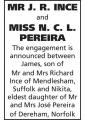 Mr J. R. Ince and Miss N. C. L. Pereira
