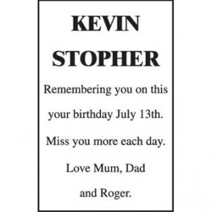 KEVIN STOPHER