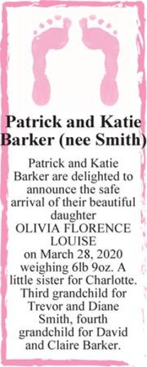 Patrick and Katie Barker (nee Smith)