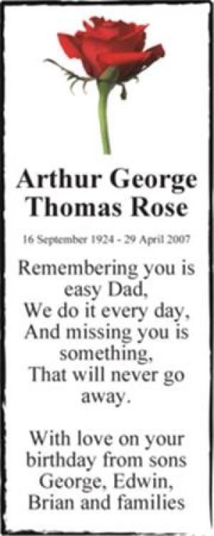 Arthur George Thomas Rose