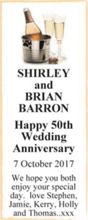 SHIRLEY and BRIAN BARRON